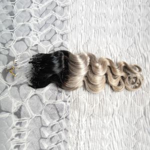 Loop Micro Remy Body Wave Micro Bead Extensions 100g Loop Micro Ring Human Hair Extensions Link Ombre Bead Real European Hair