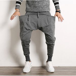 Novos calças de harém casuais dança hip hop esportiva masculino esportivo de suor de calças de moletom de calça de moletom de moletom de solda solta