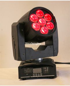 4 stycken med flugacase 7 x 12 mini rörlig huvud LED-stråle rörligt huvud 7st RGBW 4 i 1 LED Moving Head Light med ZOOM