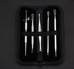 Wholesale-Silver Stainless Blackhead Remover Comedone Acne Blemish Extractor Pimple Pin Cosmetic Health Beauty Care Needle Tool