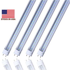 Lager i USA - LED-rör T8 18W 22W 4FT Byt ut 40W Fluorescerande glödlampa 4 fot Butik Ljusrör G13 Belysningsarmaturer AC85-265V