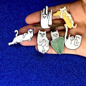 Funny Cute Animal Cat Brooch Pins Enamel Lapel Pins Badge brooches Fashion Jewelry