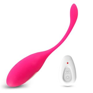 Massageador sexual Clitóris Estimulador Controle Remoto Sem Fio Vibrador Silicone Bala Ovo Recarregável Bolas Vaginais Brinquedos Sexuais para Mulher C1811140