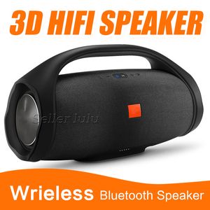 Leuke geluid Boombox Bluetooth-luidspreker Stere 3D Hifi Subwoofer Handsfree Outdoor Draagbare Stereo Subwoofers met Detailhandel
