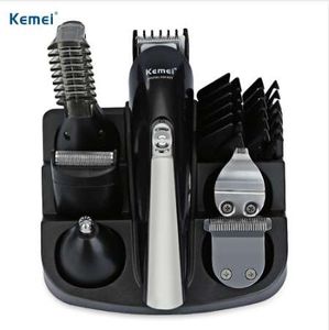 Kemei KM-600 6 i 1 hårklippare Vattentät hårtrimmer Nässkägg Trimmer Electric Shaver för män Razor Shaving Machine