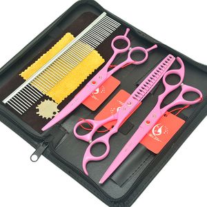 7,0 cal Meisha Professional Pet Grooming Nożyce do cięcia Stal 440C Malowane Przerzedzenie Nożyczki Koty Uroda Clipper Dogs Włosów Trymery HB0170