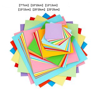 Mehr Gr￶￟e gemischt farbenfrohe 70 g Origami Papier doppelseitige Klapppapiere quadratische Kraftpapier Kinder DIY handgefertigtes Papierhandwerk