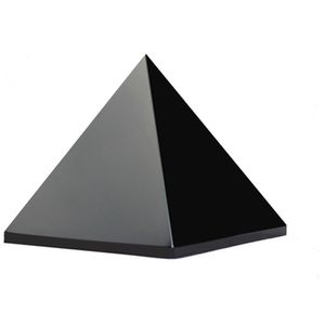 Naturlig antikvitet Svart Obsidian Egypten Pyramid Paperweight Feng Shui Egyptiska figurer Miniatyrer Hantverksgåva för heminredning