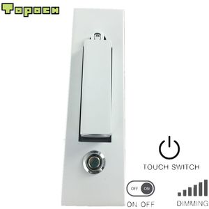 Topoch Retractable Wall Light 2-Pack LED Lamp 3W 100-240V Touch Dimming White Housing Chrome Switch Head Swivels 90 Degree Left Right or Forward