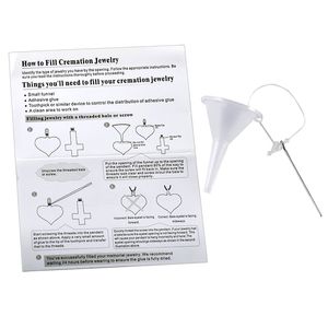 Atacado ou Retail Material Plástico Mini Funil Kits Kits de Enchimento de Cremação Acessórios de Jóias Kit de enchimento com especificação para Ash