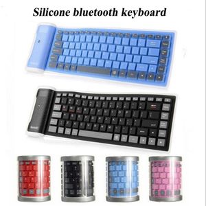 Nowa przenośna silikonowa Bluetooth 3.0 Bezprzewodowa klawiatura 85 Klawisze Elastyczna składana Ultr-Thin Smart Keyboard dla I Telefon Sam ipad Pro 9.7