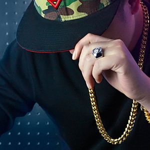 Zestawy biżuterii stali tytanu 24K złoto wypełnione wysoki polerowany kubański kubański Naszyjnik Bransoletki dla Męskie Hip Hop Curb Chain 8mm / 10mm / 14mm