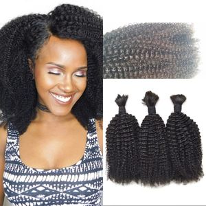 Kinky Curly Human Hair Burle do zaplatania gruboziarnistego bez wątroby Warkocze Włoski Włoski