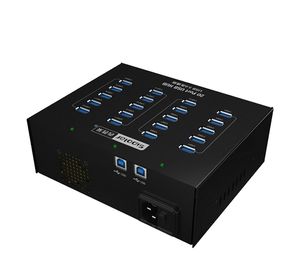 Powered Industrial Grade USB 3.0 Hub 20 Port High Speed Data Transfer and Power