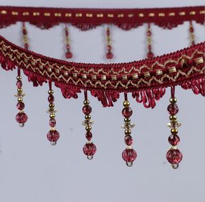 Tipo 2 de 12 metros de diamantes pingentes de renda pendurada fita de acabamento para cortinas de janela Festa de casamento Decorate Costura de vestuário DIY