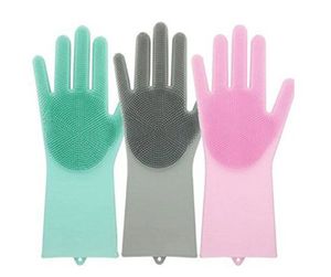 Magiczny silikonowy naczynia do mycia rękawiczki szorujące rękawice gąbki do naczyń do naczyń rękawice Guantes para lavar platos drop shipping
