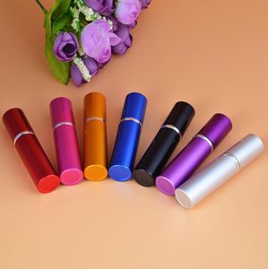 7 Colors 5CC Smooth Aluminium Perfume Spray Bottle 5ml Travel Refillable Perfume Atomizer Bottles Home Fragrances LX3792