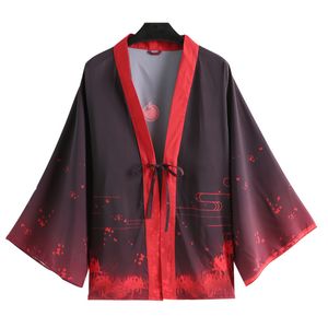 Asian Size One Size Japan Anime Hell Girl Jigoku Shoujo Ai Enma Cosplay Costume Yukata Haori Chiffon Bathrobe Kimono Cloak Coat