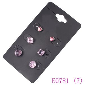 3 satz Runde Quadrat strass Ball Kristall Stud Perle Ohrringe Für Frauen Heißer-verkauf Nette Stud Ohrring E0781