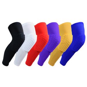 Hot 1 pc Honeycomb sportowe taśmy bezpieczeństwa siatkówka koszykówka Kneepad skarpety uciskowe okłady na kolana Brace Protection ochraniacze na kolana