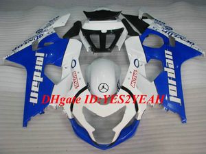 Пользовательские мотоцикл обтекатель комплект для SUZUKI GSXR600 750 K4 04 05 GSXR600 GSXR750 2004 2005 ABS топ белый синий обтекатели набор+подарки SG06