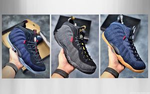 Penny Hardaway One Denim Men Basketball Shoes Black Blue Jeans Habanero Night Maroon Gum chaussures trainers Sneakers