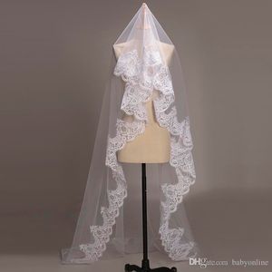 3M One Layer White Ivory Bridal Veil Edge Lace Bridal Veil Women Wedding Accessories Catherdal Wedding Veil Long With Combe