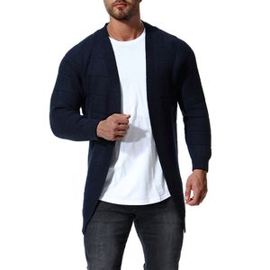 Cardigan Men Sweter Długi Peat Sweter Mężczyzna Długim Rękawem Sweter Knitwear Mężczyźni Multicolor Brand Clotting Cardigan Men Plus Size 2XL J181038