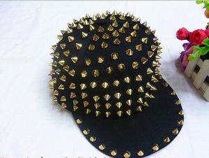 Adjustable Punk Flat Snapbacks Hats Hiphop Hip Hop Snapback Snap Back Hats Caps Baseball Design Rivet Hat Cap for Men Lover Valentine DHL