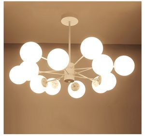 Lampade a sospensione creative a LED nord Europa 12/16 Globi lampadario soffiato