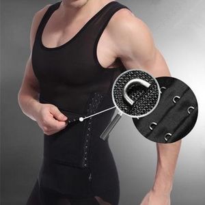 Men's Skinny Underwear Body Shaped Vests and Slimming Dresses Belted Breasts and Belly Shaped Body Shapers Fat Burning Buttoned