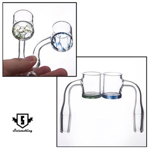 Acessórios para fumar Banger de quartzo com 4mm de espessura de fundo colorido para unhas plana topo polido conjunto de bong