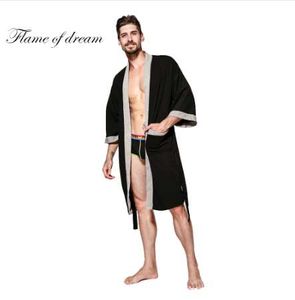 Kimono Man Pijama Masculino Rapa Sexy Hombre Roupão de Roupão para Duche Waffle Sleep Robe Homem Vestidos Roupao de Banho 8074
