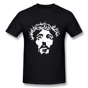 100% Cotton T Shirt For Men Jesus Christ Hope Face Tee Shirt Round Collar T-shirt