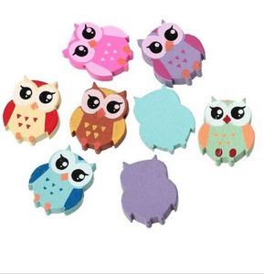 200pcs/lot Mixed Wood Owl spacer Beads Jewerly Accessories 21x18mm for DIY Making