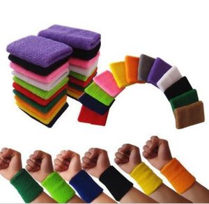 Terry Cloth Wristbands Sport SweatBand Hand Band Sweat Wrist Support Brace Wraps Guards For Gym Volleyball Basketball