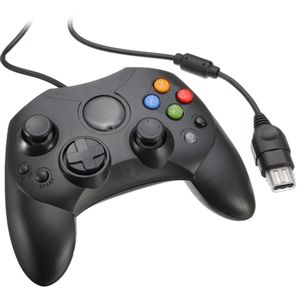 Svart Wired Game Controller Professionell Gamepad Joystick Hantera Joypad Control för Microsoft Xbox First Old Generation Fast Ship