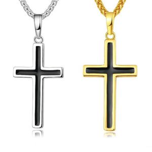 Religious pendant necklace Cross Pendants Necklaces Men Jewelry 18K Gold 925 silver Plated Man Fashion Accessories wholesale mens Gift