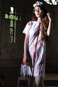 Halloween Cosplay Costume Nurse Dress Women White Nurse Uniform Doctor Temptations Cute Nurse Outfit Free Size