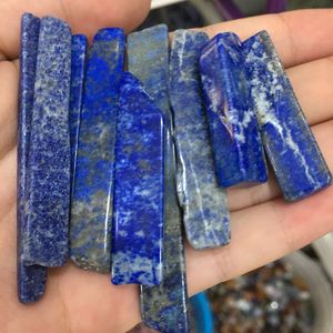 6 pièces naturel lapis lazuli point plaque puces pour cristal guérison méditation décoration de la maison spécimen de pierre brute