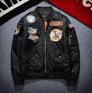 Najwyższej jakości Kobiety lotnicze dla kobiet NASA Unisex zimowy płaszcz wojskowy armia taktyczna MA-1 Bombowca Baseball Varsity College Pilot Air Force 666