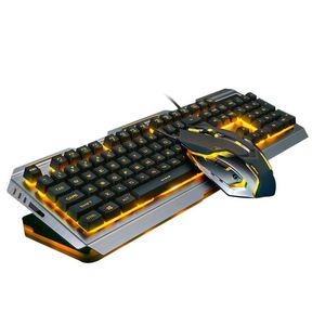 ALLOYSEED USB Gaming Tangentbord Mus Gamer Professionell Set Led gaming mus tangentbordsset trådbunden 4000DPI gamer tangentbord