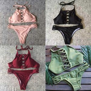 Bandage Bikini Купальники Push Up Женщины Сексуальный пляж носить купальник купальный костюм бразильский бикини набор больших размеров