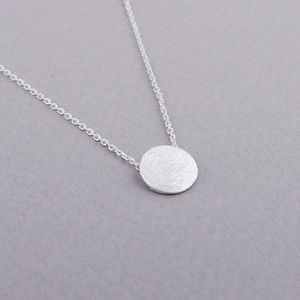 30PCS Brushed Round Circle Necklace Tiny Disk Coin Necklace Geometric Disc Dot Necklace Simple Pie Cake Necklaces for Women