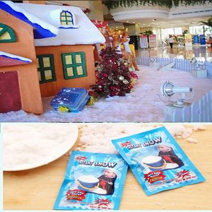 Decorazioni natalizie Instant Snow Magic Prop Simulazione di polvere di neve artificiale istantanea Neve finta per decorare la festa notturna