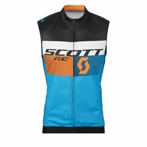 スコットチームメンズ通気性サイクリングジャージ2021サマーバイクシャツノースリーブベストレーシング服自転車トップスポーツユニフォームY21022003