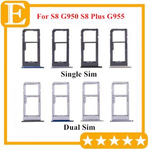 OEM Double Single Sim Micro SD Memory Card Tray Holder Slot Replacement parts For Samsung Galaxy S8 G950 VS S8 Plus G955 10PCS