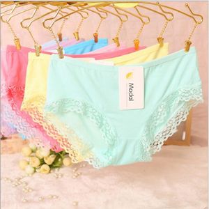 10 pcs lot High Quality comfortable women lace modal sexy women brief panties underwear cloth dress XL