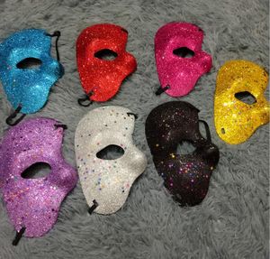 Masked Ball maschera partito faccia sinistra gillter maschera Opera uomo donna bambini masquerade halloween maschera di natale decorazioni regalo di nozze vintage