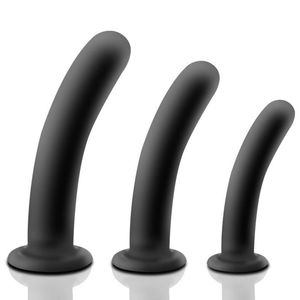 Plug anali lisci Ventosa Silicone Vagina Dildo Giocattoli adulti del sesso per donna Massaggio alla prostata Butt Plug Masturbatore